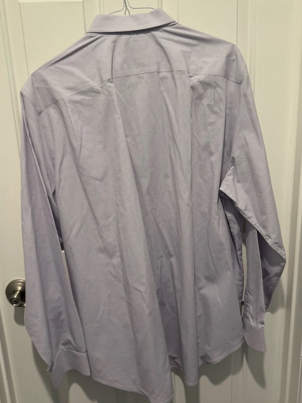 Mens Banana Republic Light Lavender Micro-Pattern Dress Shirt Size XL